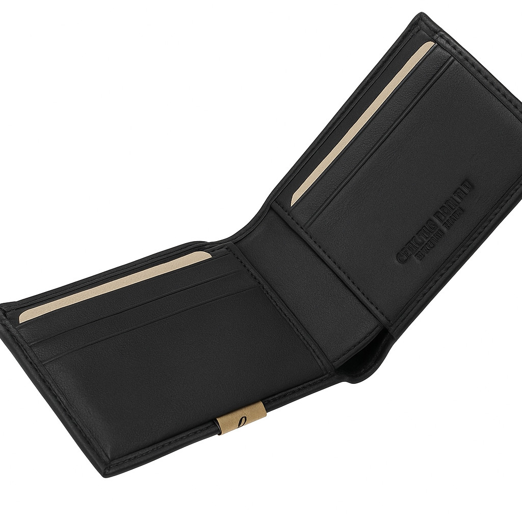 Mens Genuine Leather Bifold Wallet ID Credit Card Alligator Window Crocodile BK