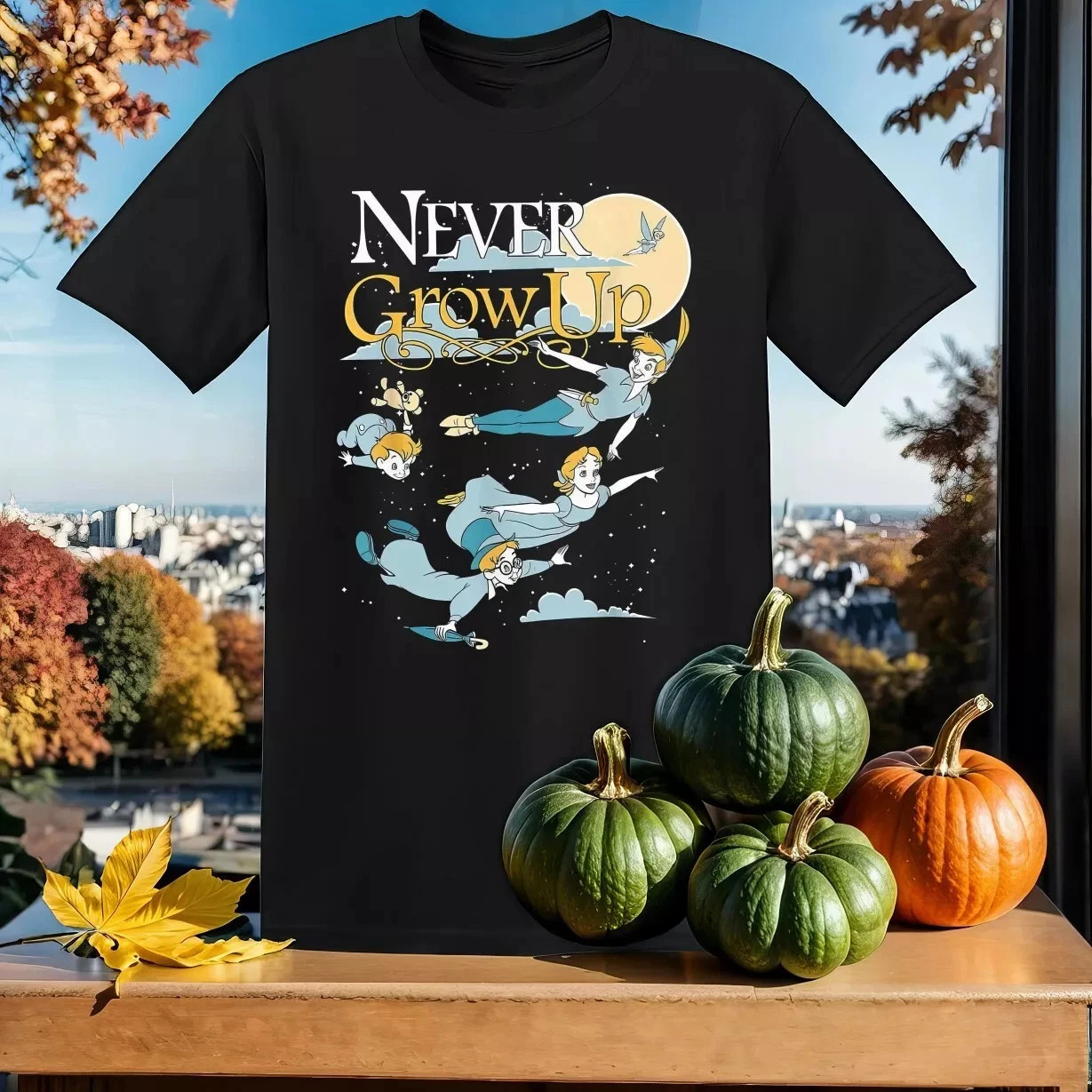 Never Grow Up Peter Pan T-shirt For Men Women All Size S-5XL MH0432
