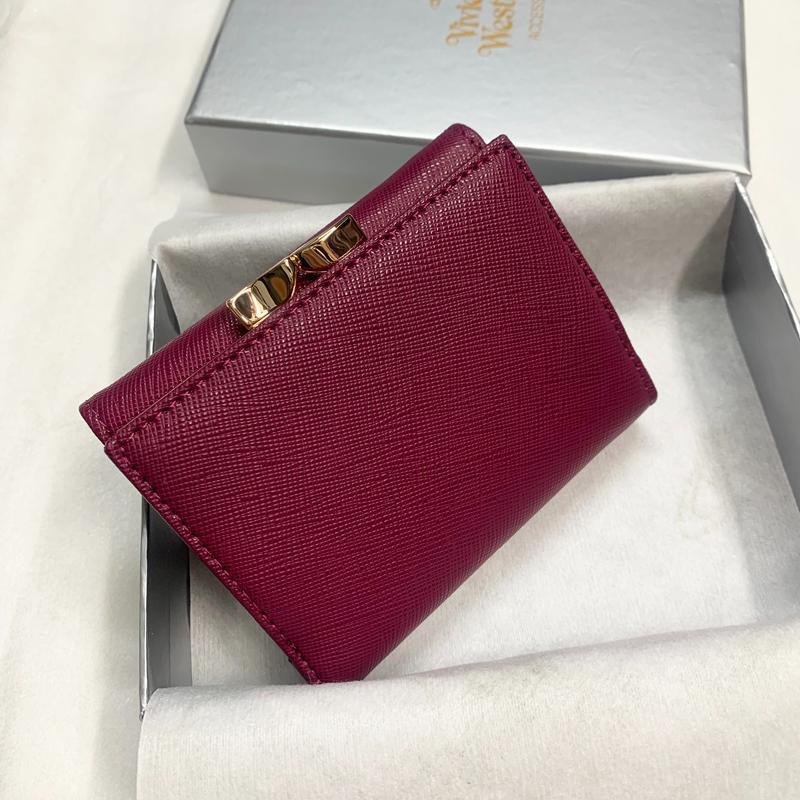 Vivienne Westwood Gamaguchi threefold wallet Color Wine Red 11cm × 9cm × 3cm　
