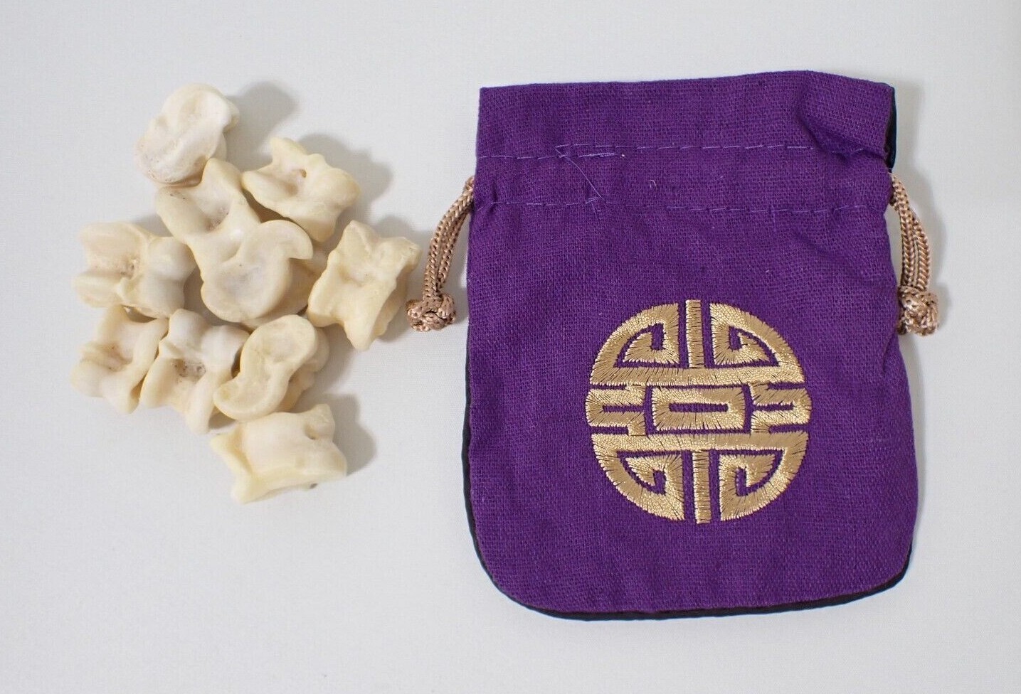 Mongolian traditional Hand made silk bag, mixed silks 14 x 11 cm