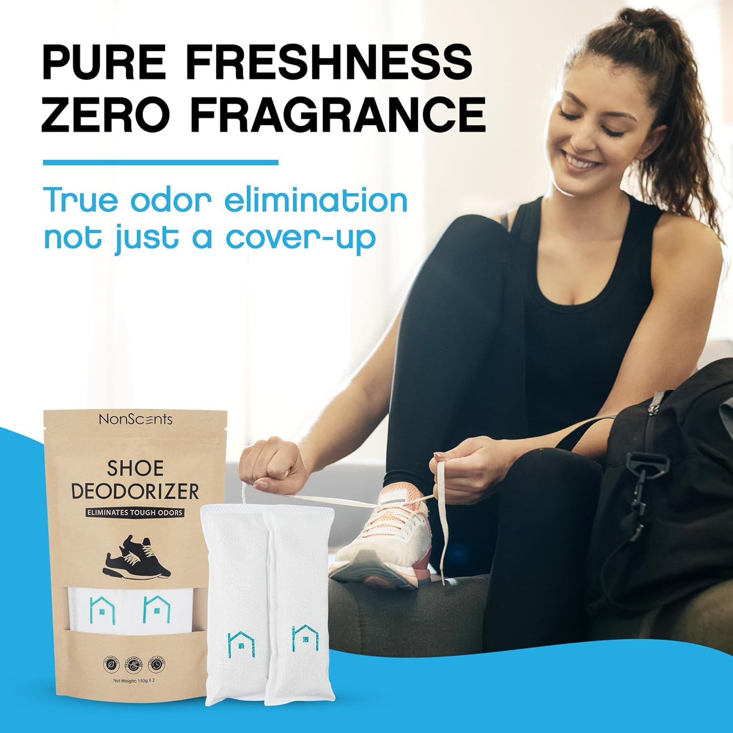Shoe Deodorizer 2-Pack (4 Count) – Odor Eliminator, Air Freshener, Smell Absorbe