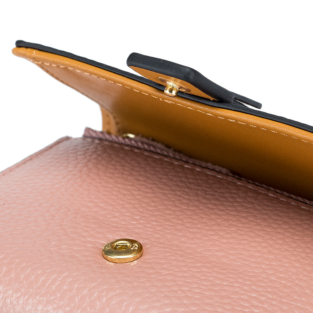 Women Trifold RFID Blocking Leather Clutch Wallet Hasp Card Holder Mini Handbag