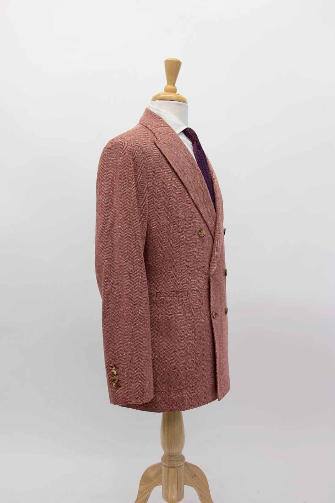 NWT $5500 Brunello Cucinelli Men’s Cashmere-Wool DB Herringbone Sport Coat A262