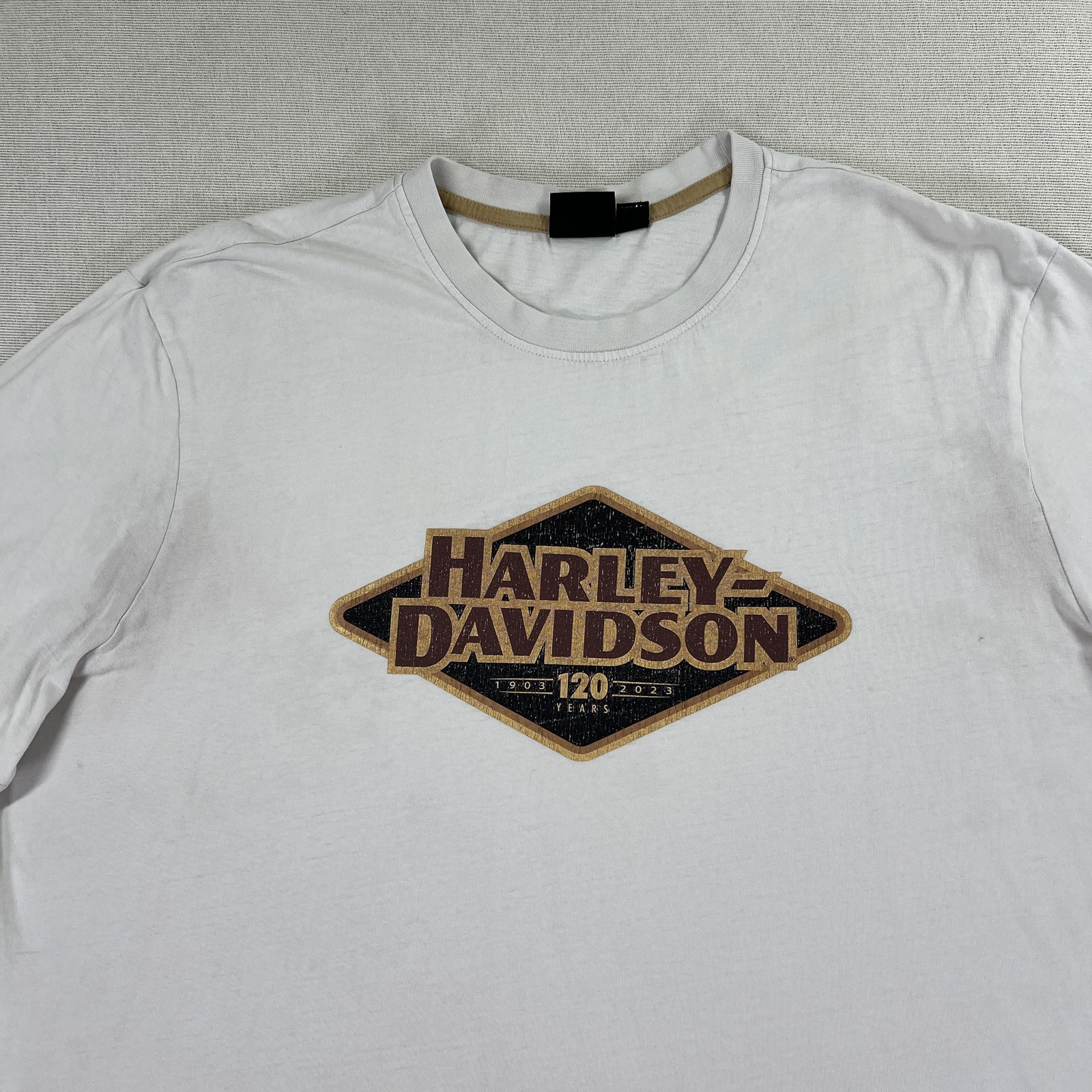Harley-Davidson Shirt Mens 2XL White 120th Anniversary 1903-2023 Graphic Tee