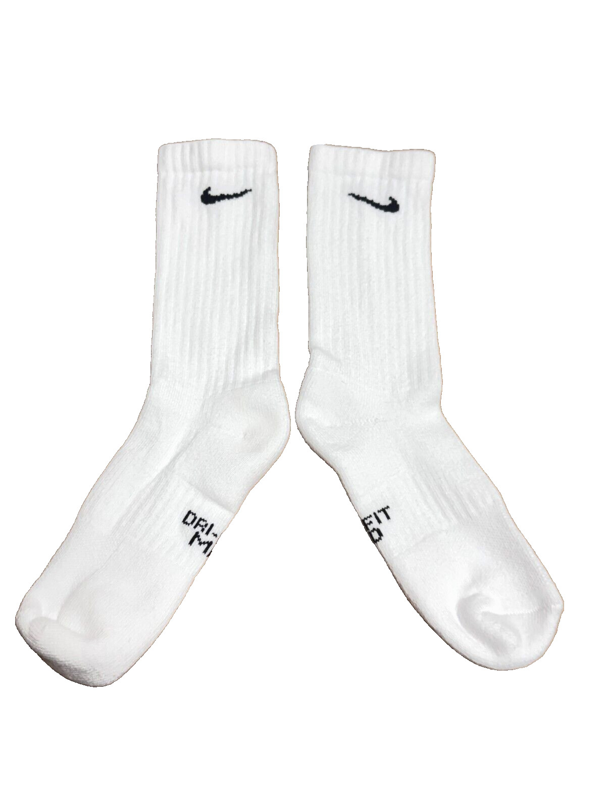 AUTHENTIC Nike Women’s Everyday Training Crew Socks 6-PAIRS WHITE SMALL 4-6