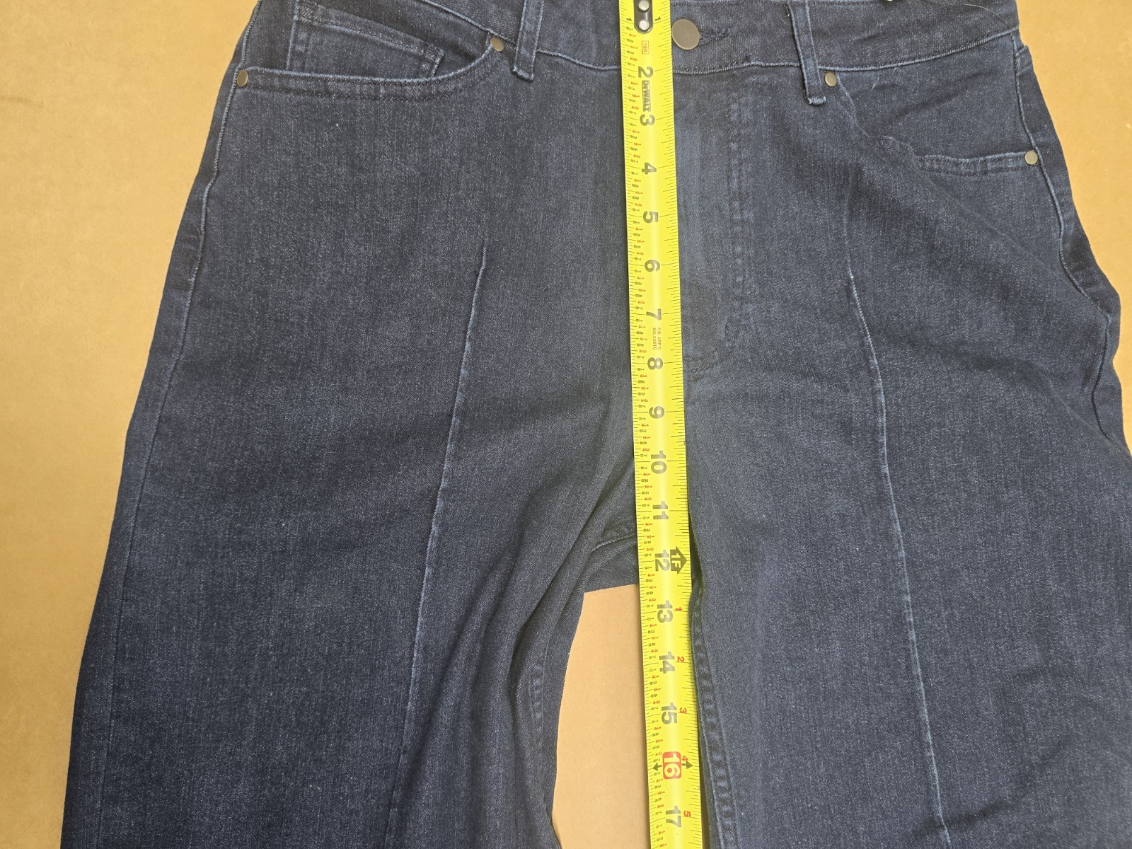 Beautiful by Lawrence Zarian Women’s Straight Mid Rise Dark Wash Blue 5-Pocket