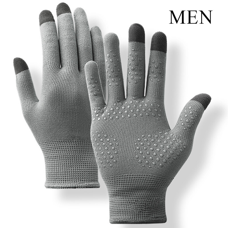 Anti-Slip Gloves Unisex UV Sun Protection Driving Touch Screen Thin Mittens UK