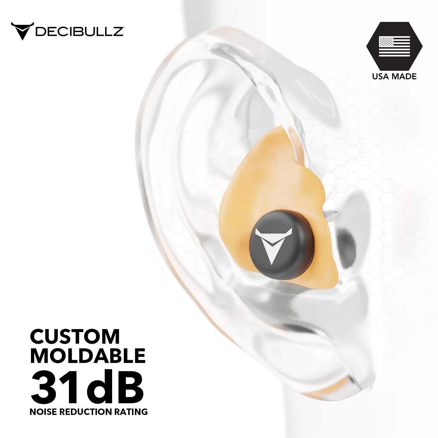 Custom Molded Earplugs 31dB NRR Pro-Pack with Case and Lanyard