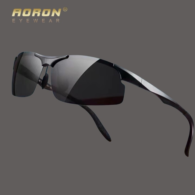 Aluminum HD Polarized Photochromic Sunglasses Men Driving Sport Outdoor Glasses