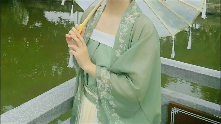 3PCS Set Chinese Hanfu Dress Green Flowing Dress Chinese Ancient Dress Costume