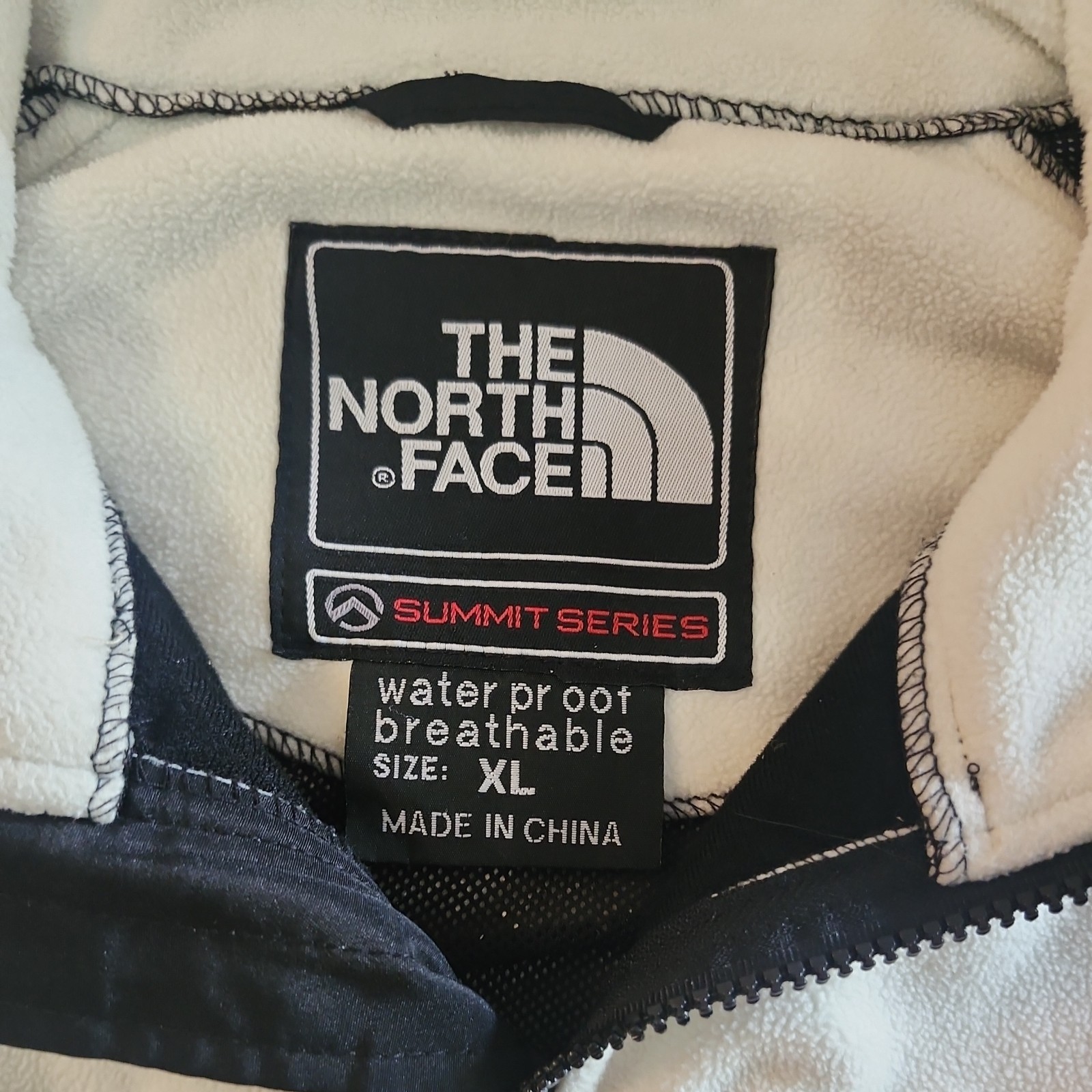 The North Face summer series Fleece Jacket Mens(White/Black) XL