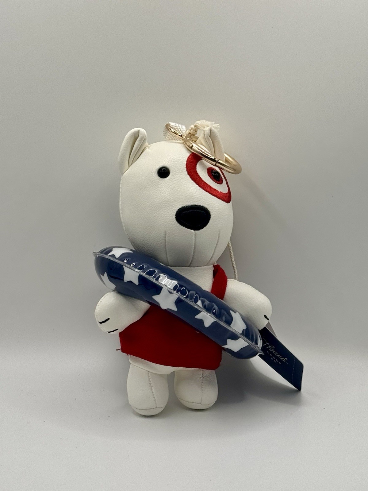 Target Bullseye Dog Patriotic Beach Summer Bag Charm Universal Thread Keychain