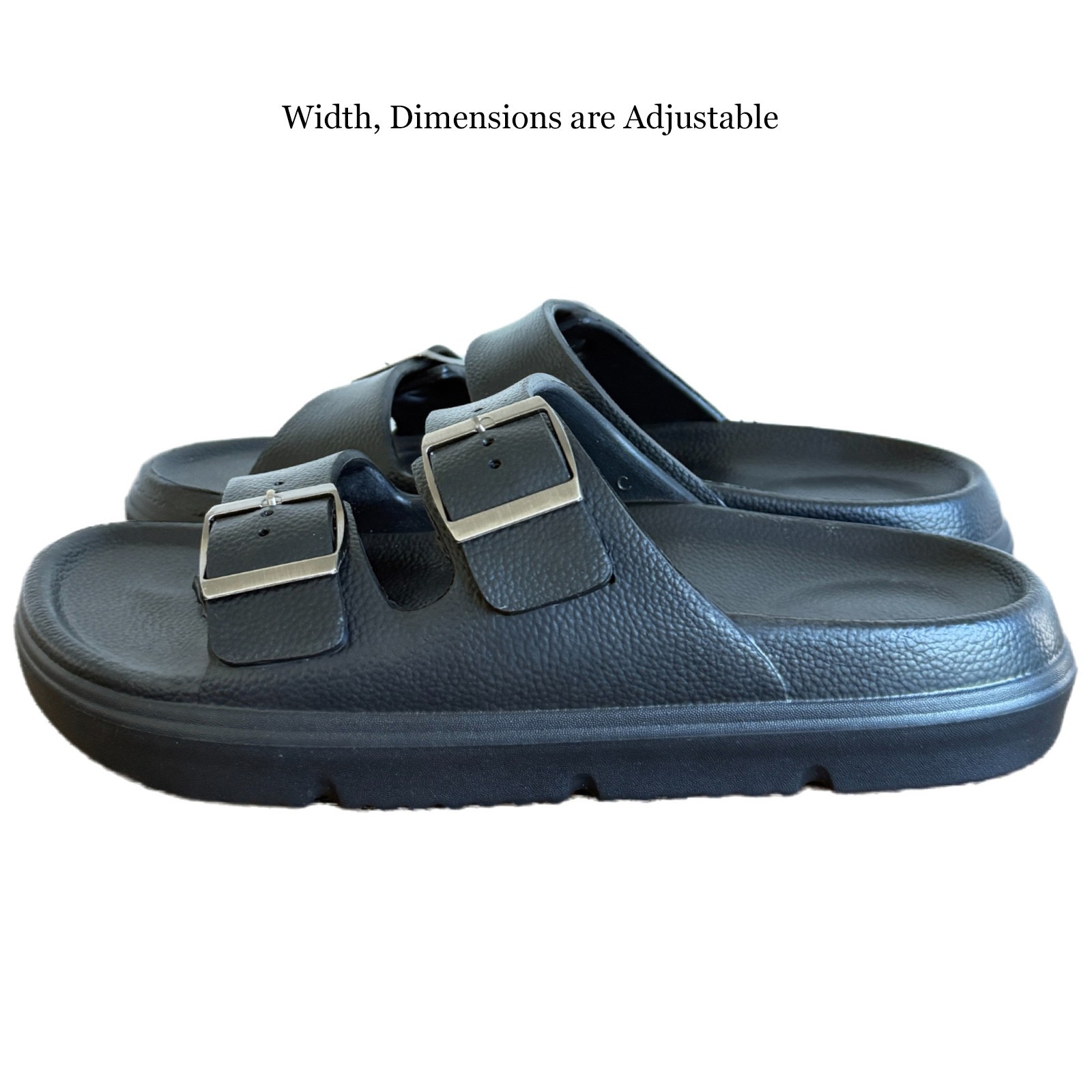 Men Women Platform Sandals Thick Sole Comfort Slides Buckle Slippers Beach Shoes