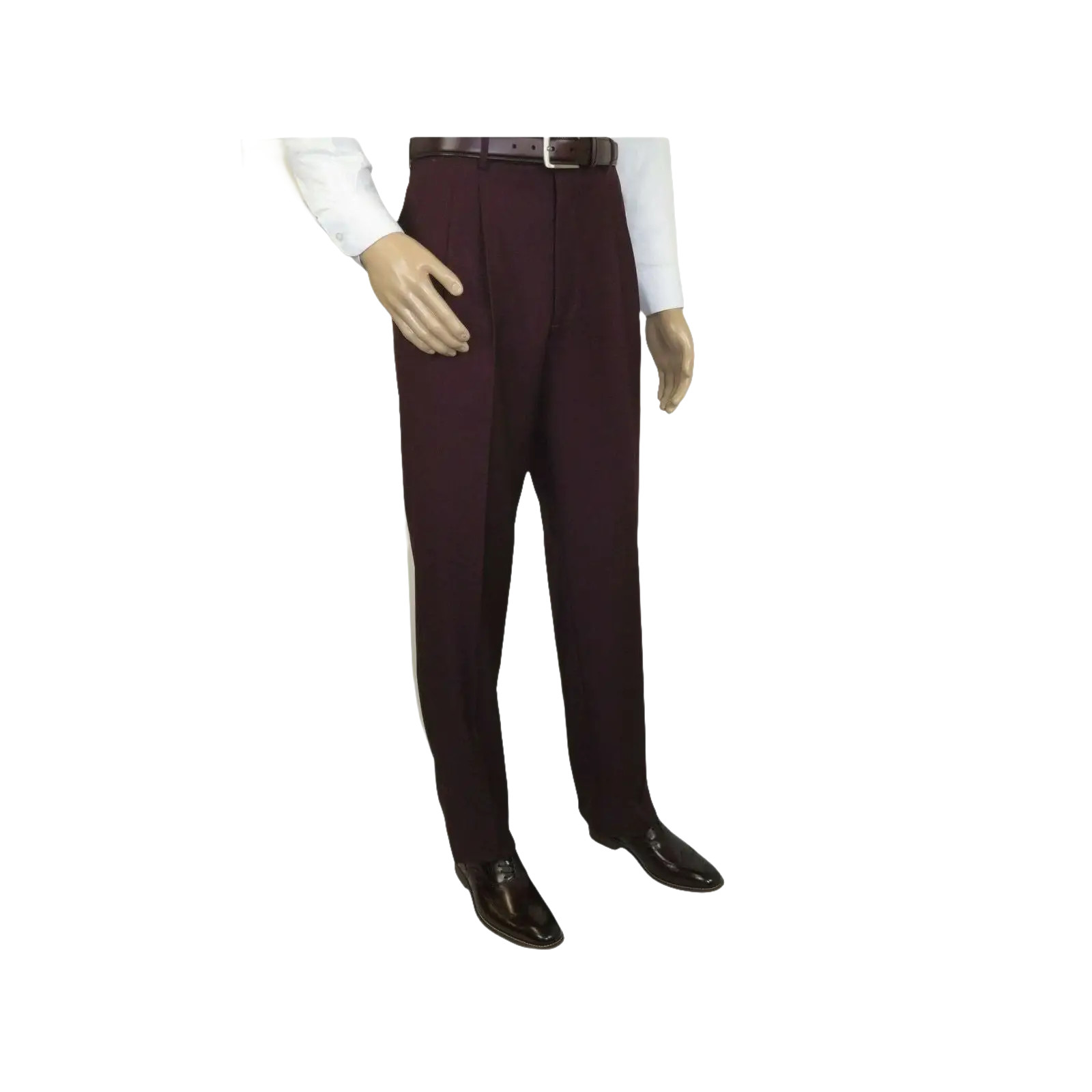 Men Apollo King Double Breasted Suit Classic Peak Lapel Pleated DM29 Burgundy