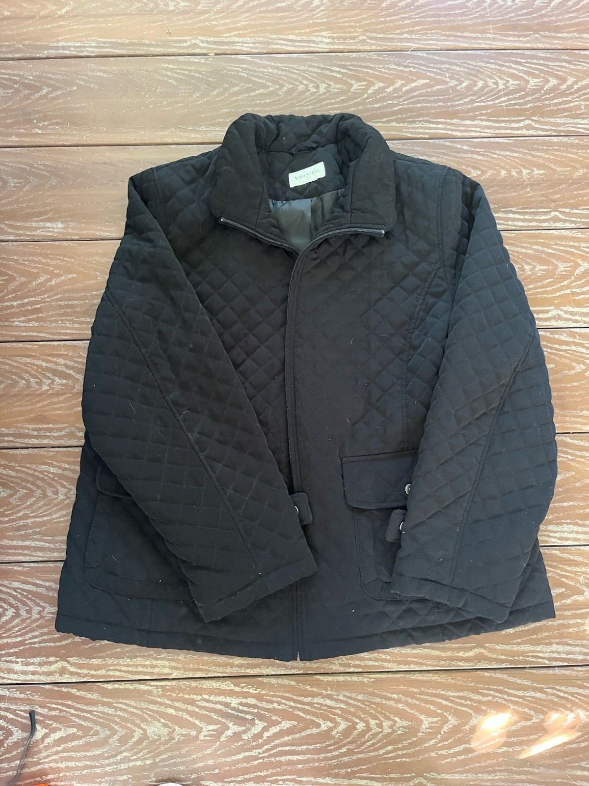 St johns bay, womens quilted jacket Black Unknown size