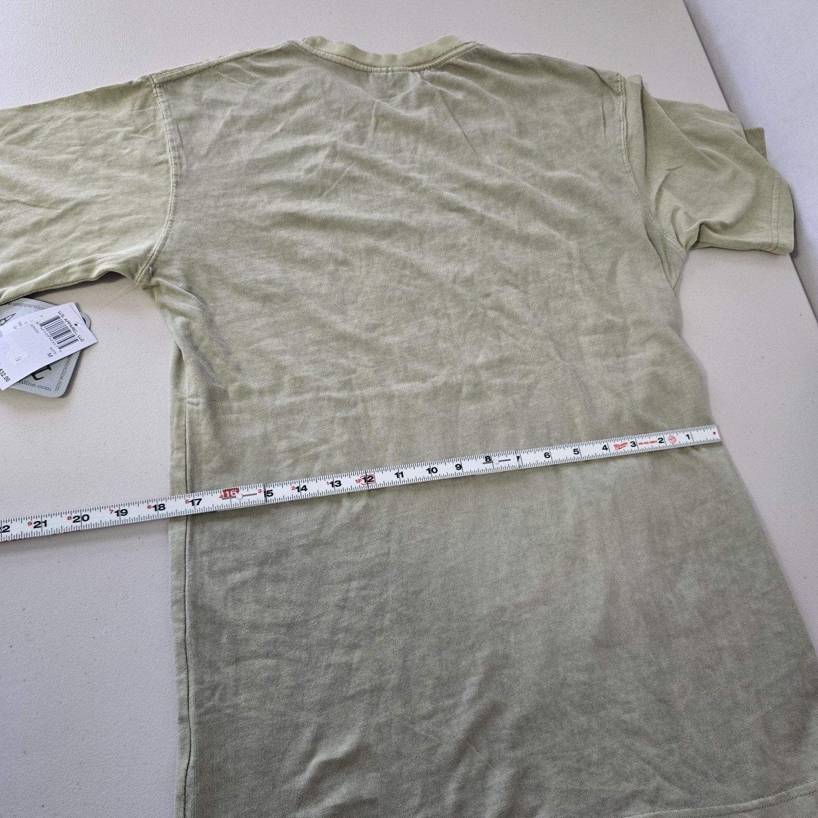 U.S. Apparel Short Sleeve Cotton T-Shirt Women’s M Tan – Green Crew Neck NWT
