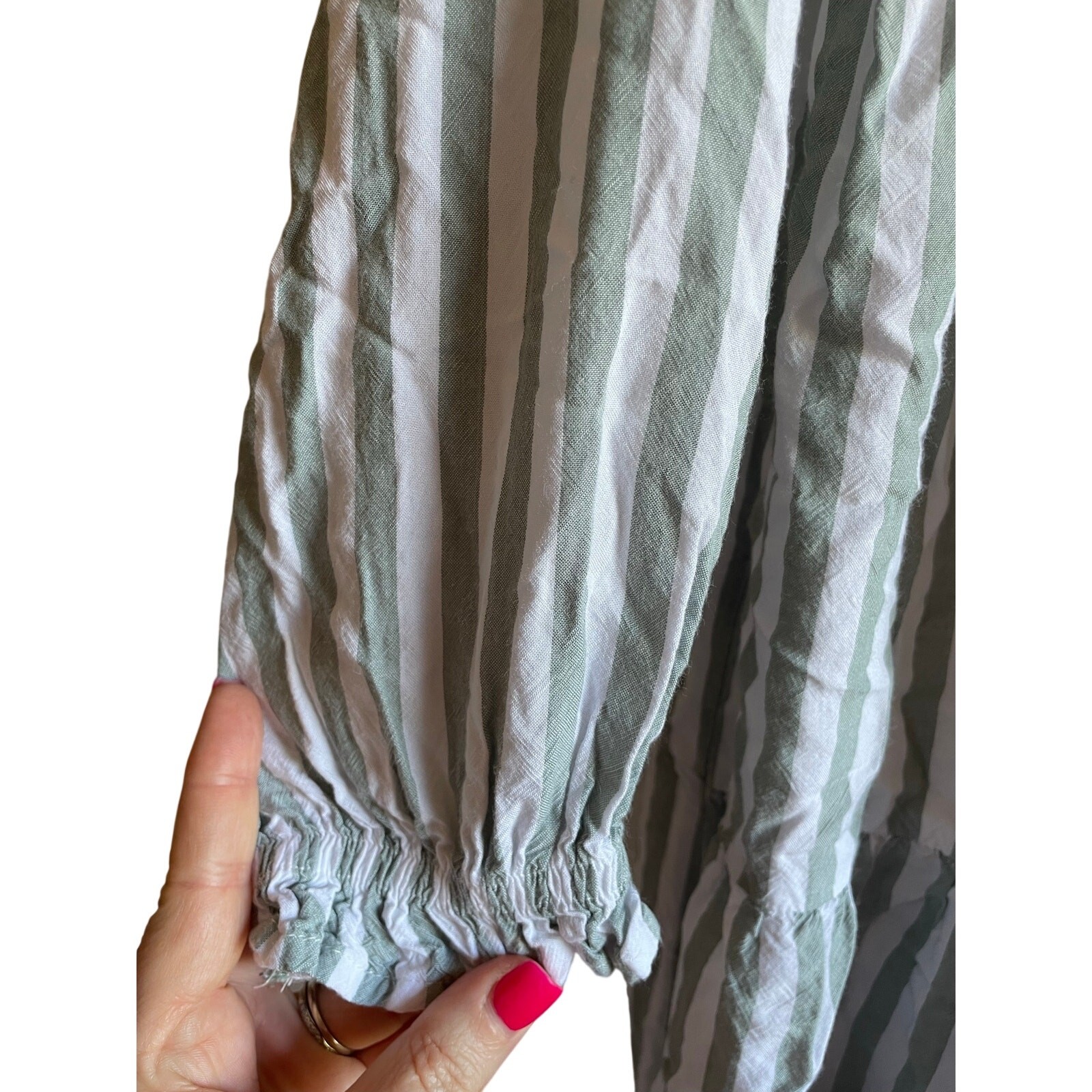 DIP Eco-Friendly Striped Cotton Dress Size Large