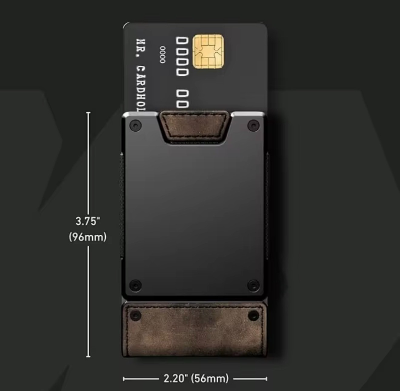 MENS WALLET METAL CARD HOLDER CASH STRAP MINIMALIST PULL TAB WALLET-CUSTOMIZE IT