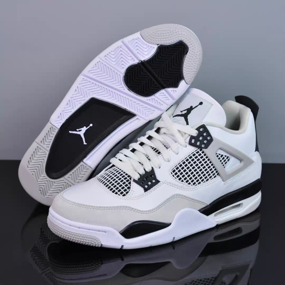 Nike Air Jordan 4 Retro “Military Black” Men’s Mid Top Basketball Shoes