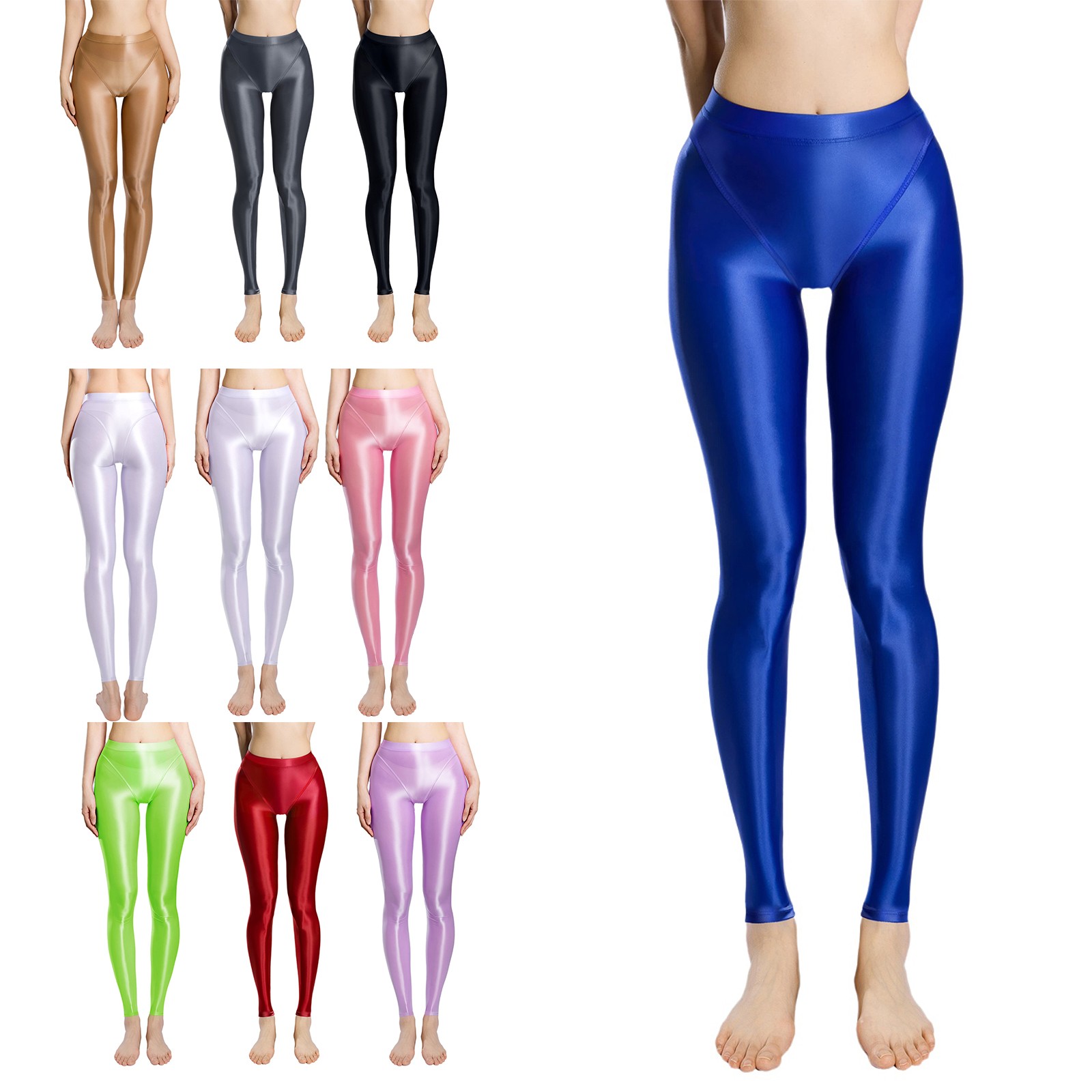 US YiZYiF Women Stretchy Opaque Tights Tummy Control Sport Tight Skinny Pants
