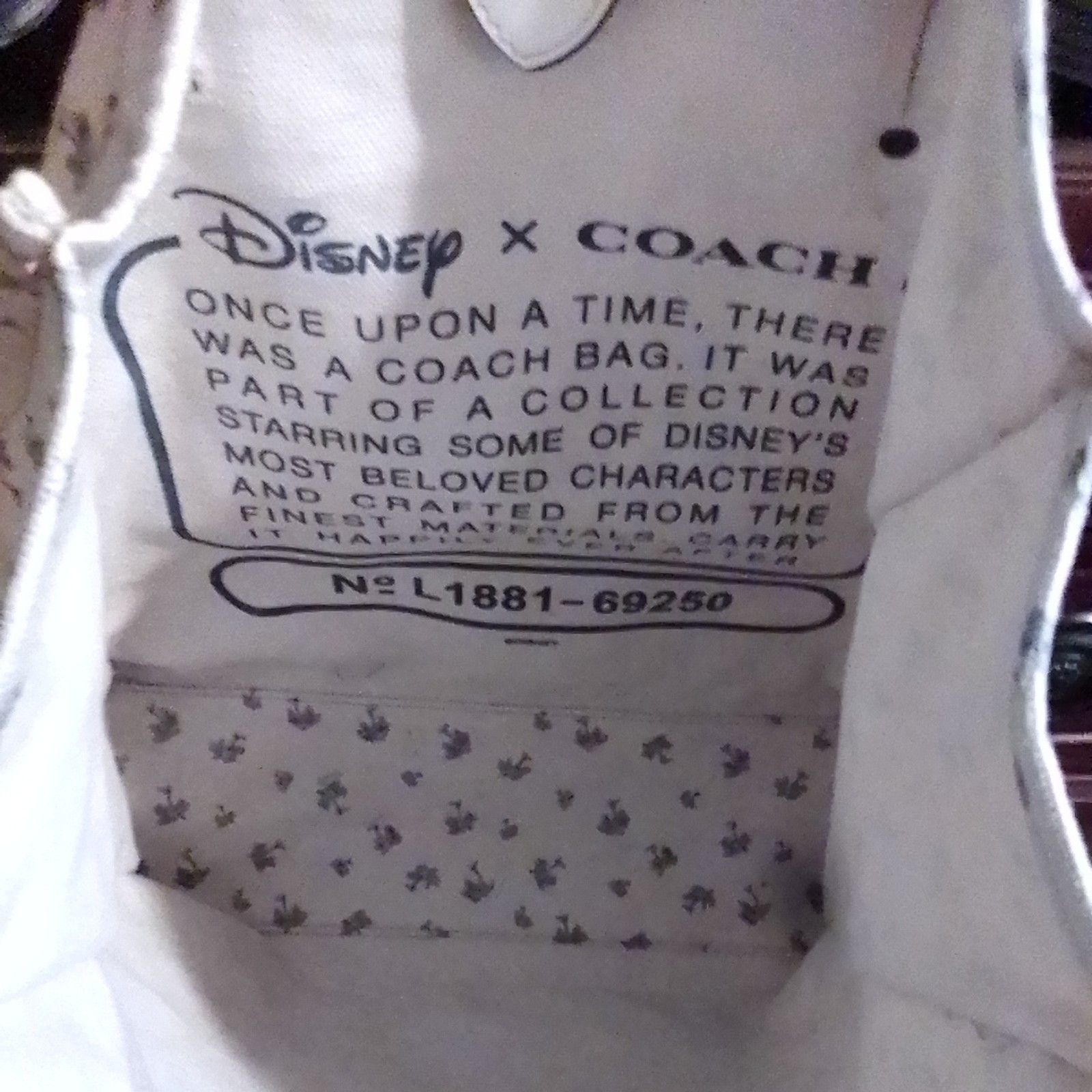 100% Authenthic Disney’s Dumbo Coach Canvas Leather Tote Handbag
