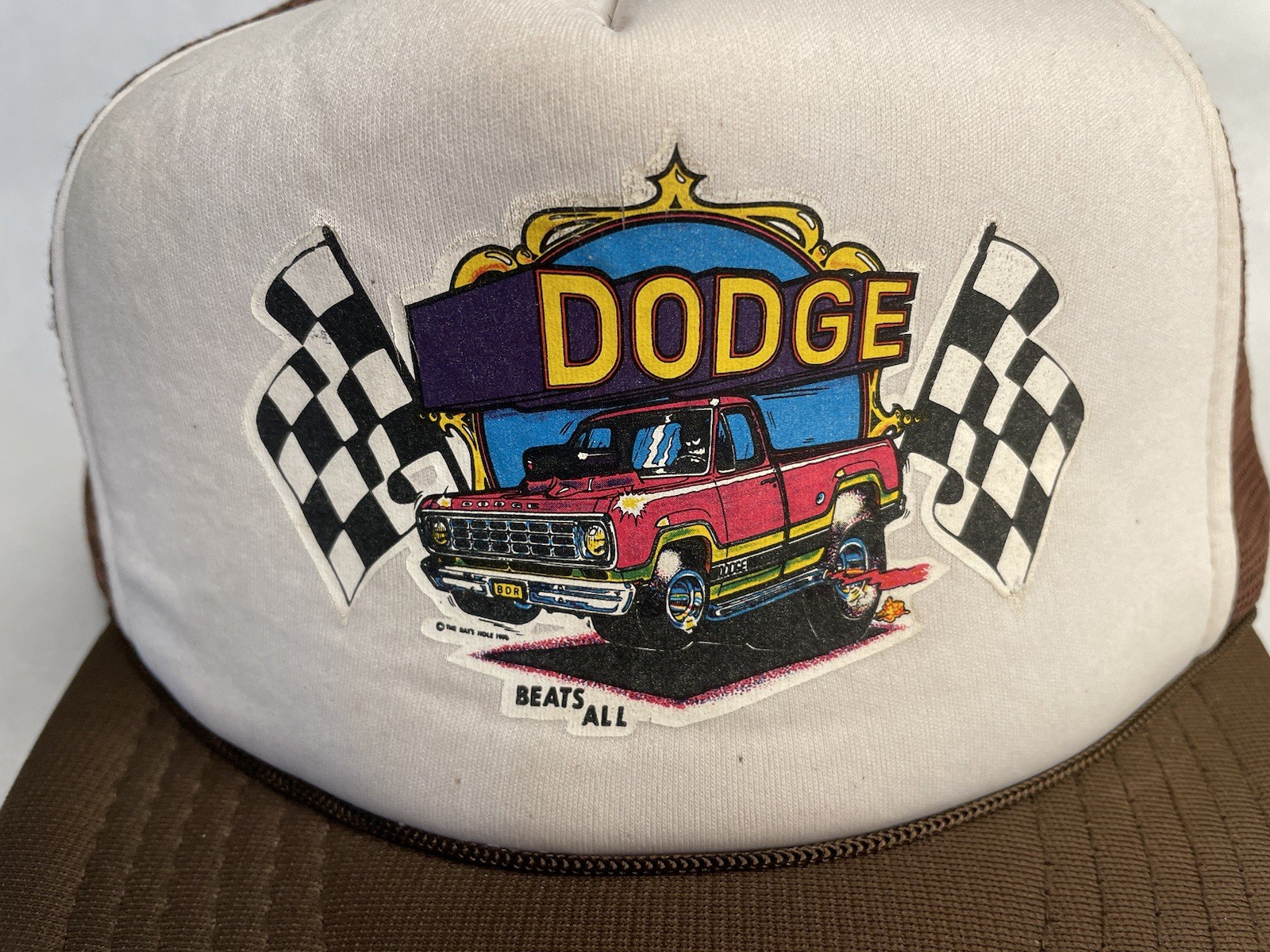 Rare Vintage Dodge Truck Trucker Hat 74 75 76 D100 Tin Grille First Generation