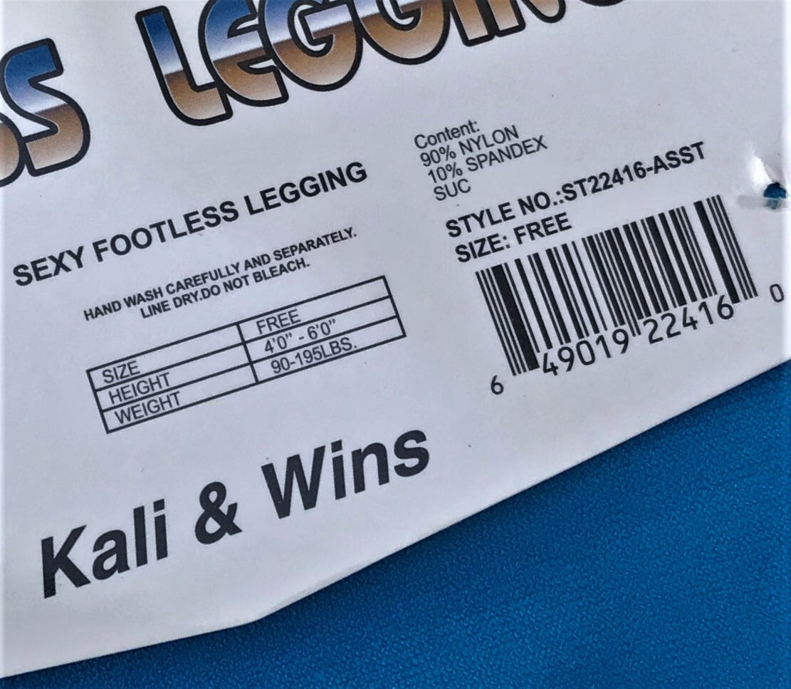 KALI & WINS SEAMLESS LEGGING Sexy Footless Leggings 90% Nylon 10% Spandex