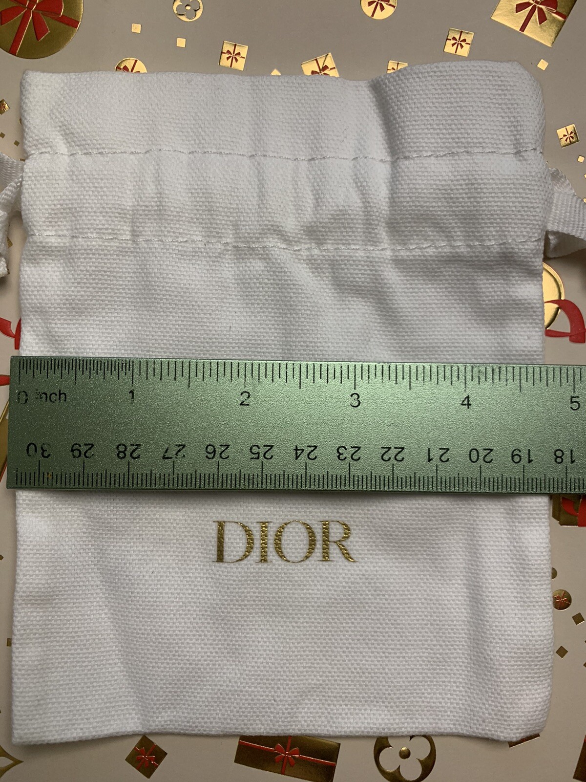New Christian Dior White Mini Drawstring Cotton Dust Bags Jewelry Storage Pouch