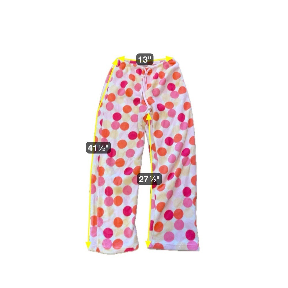 Source Unknown Pink and Orange Polka Dot Pajama bottoms