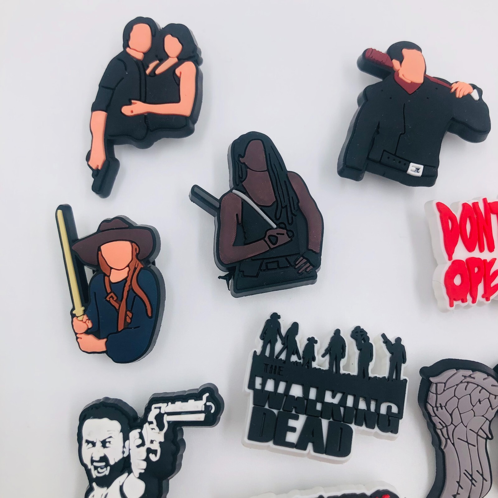 20pc TWD Shoe Charms Characters Zombies Rick Daryl Negan Walking Dead PVC