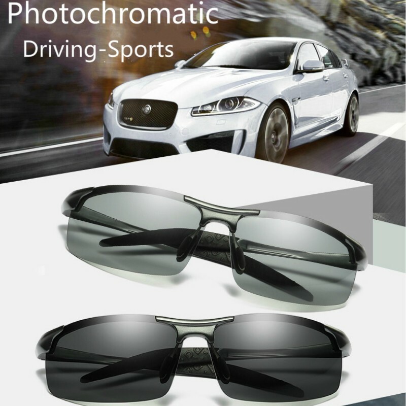 Aluminum HD Polarized Photochromic Sunglasses Men Driving Sport Outdoor Glasses