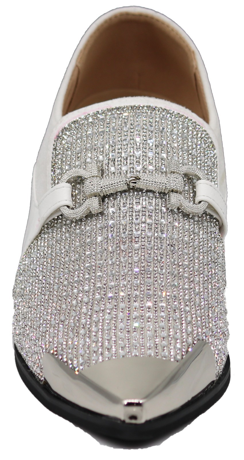 Men’s Gold Rhinestone Dress Shoes Sparkly Glitter Loafers Prom Wedding Party Tux