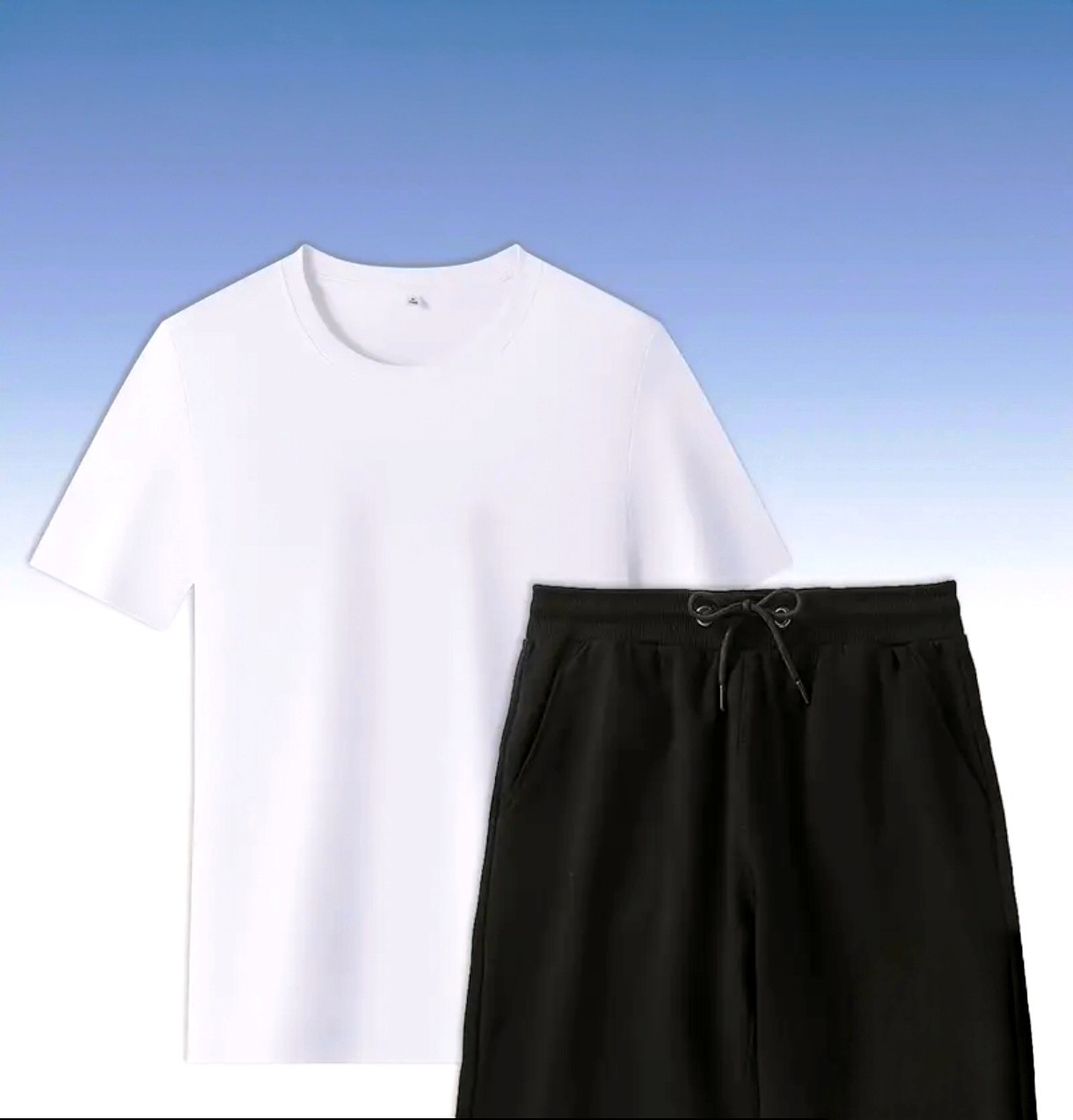 Men 2 Piece Rags 2 Riches Set T‑Shirt and Shorts Summer Outfit