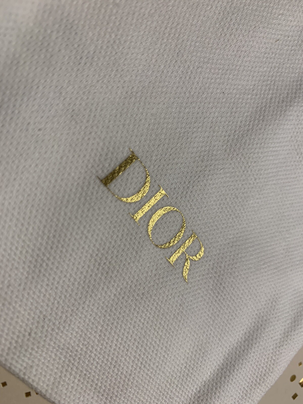 New Christian Dior White Mini Drawstring Cotton Dust Bags Jewelry Storage Pouch