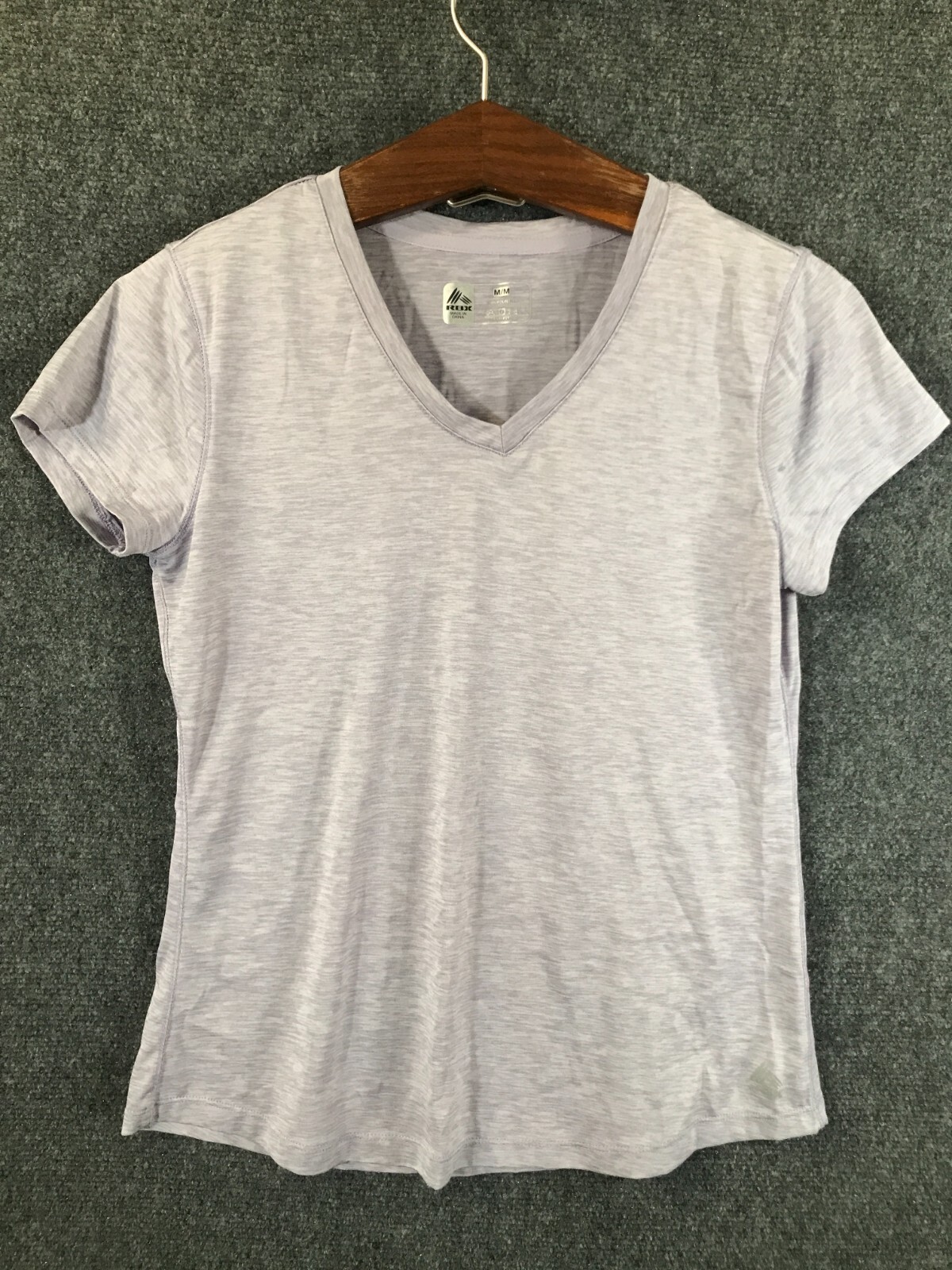 RBX Womens T-Shirt Size Medium Lavander/Light Purple Short Sleeve 100% Polyester