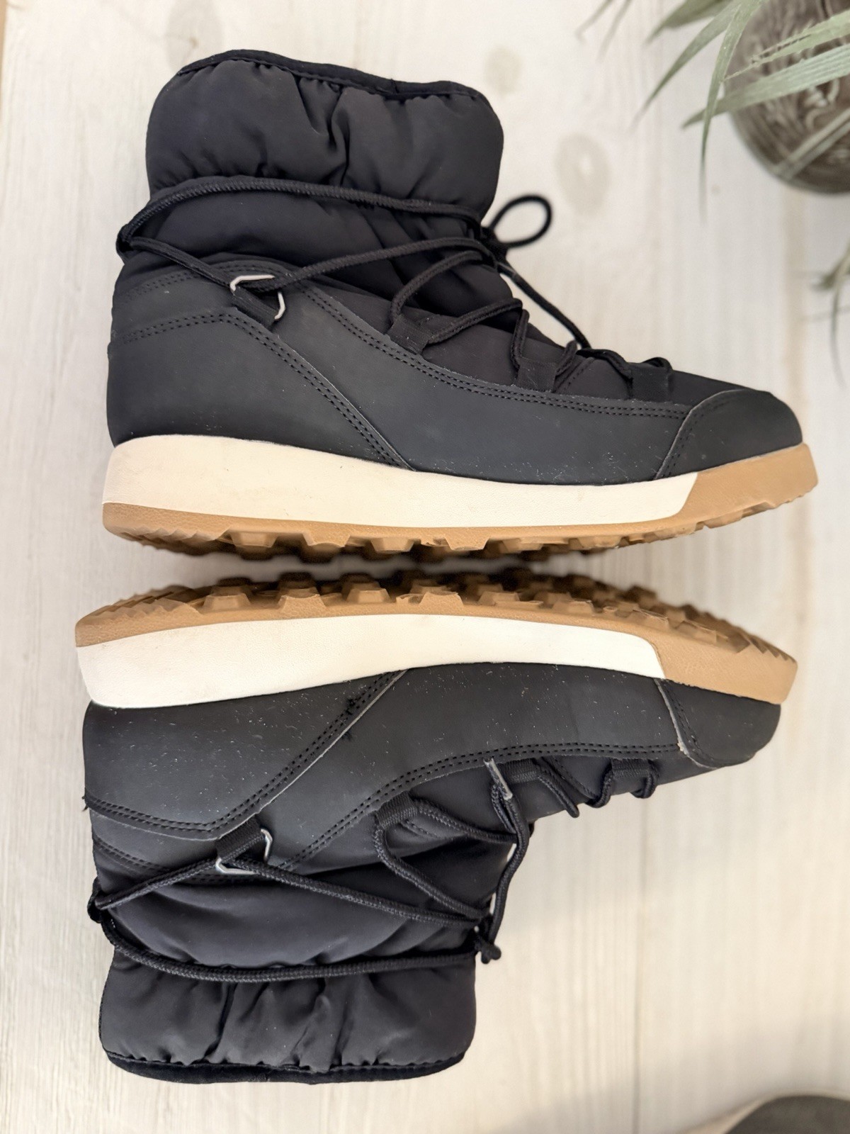 All in Motion Cara Winter Boots Women 7 Memory Foam Water Proof Black Rain Snow
