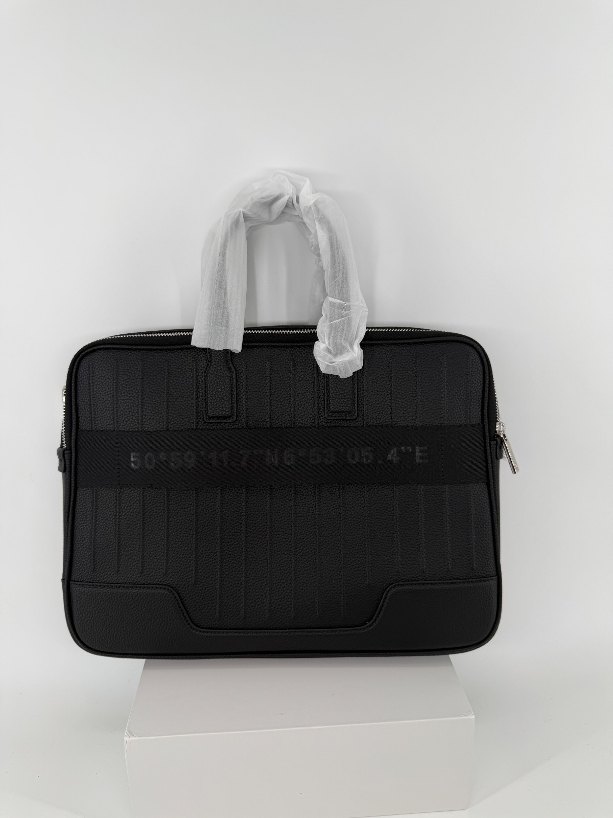 RIMOWA Never Still Leather Briefcase, Black, $1,790 Retail