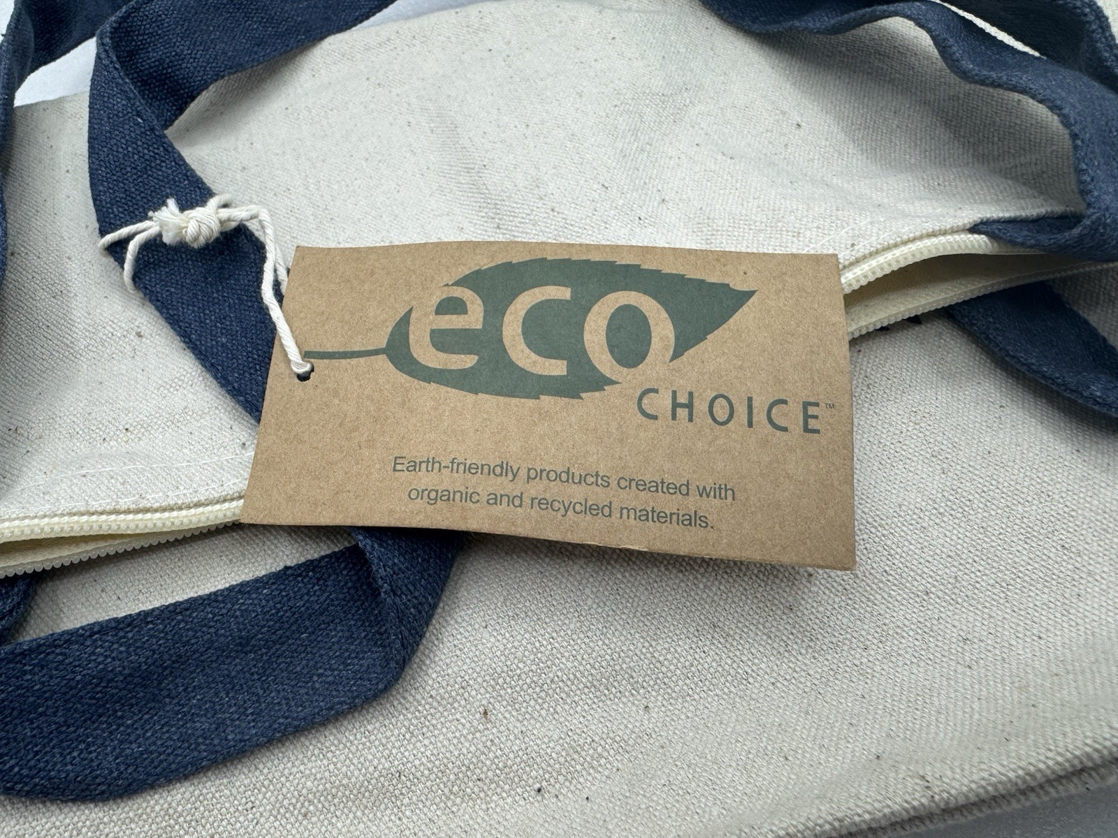 Canvas Reusable Tote Bag Eco Friendly Zippered Cotton Fabric Newport Beach NEW