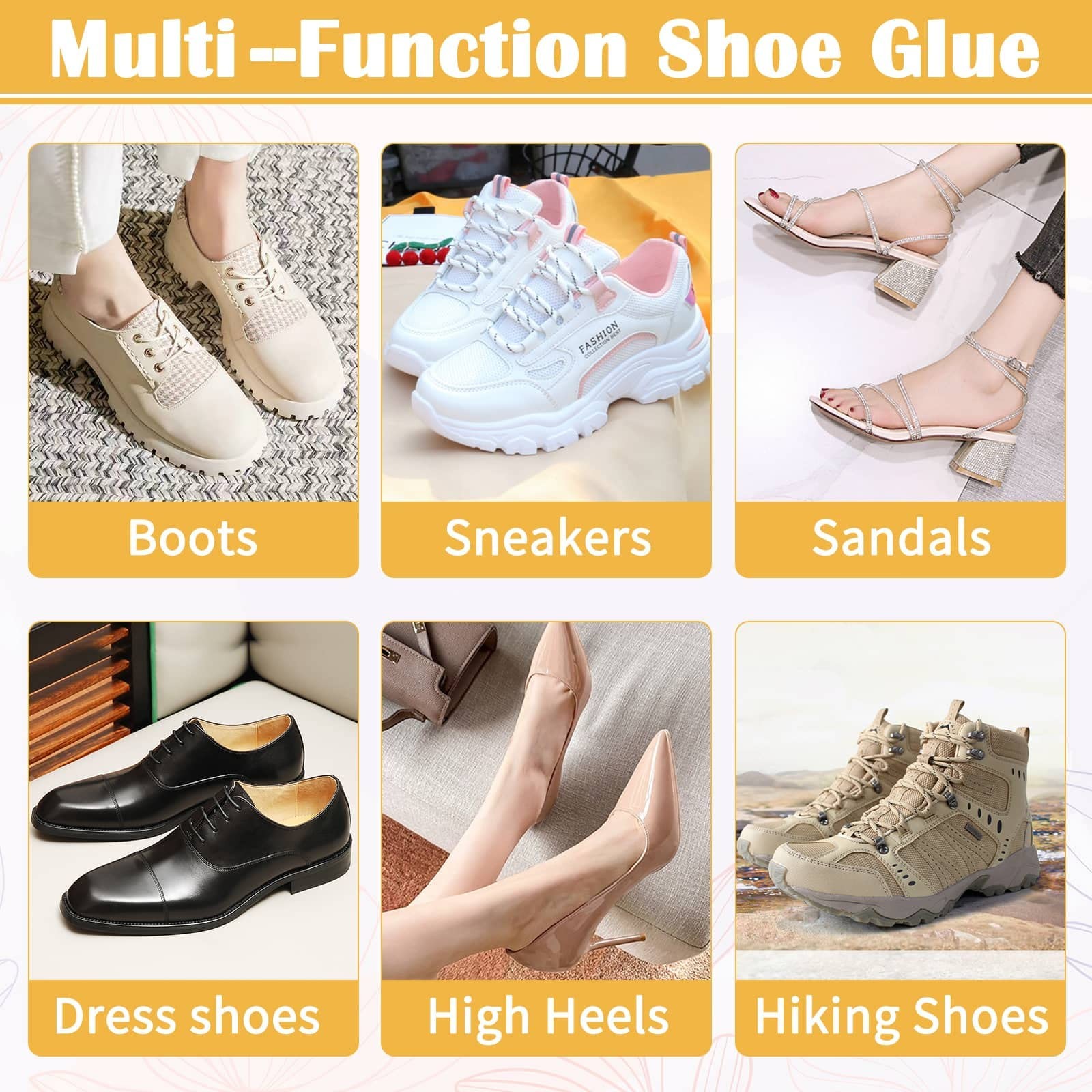 Evatage Waterproof Shoe Glue Kit for Sole Repair – Adhesive Clear