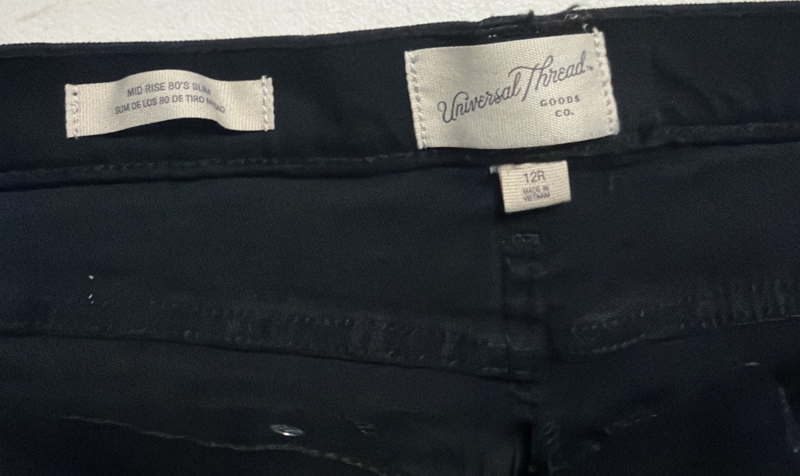 Women’s Mid-Rise 80’s Slim Fit Jeans – Universal Thread Black 12: Ankle