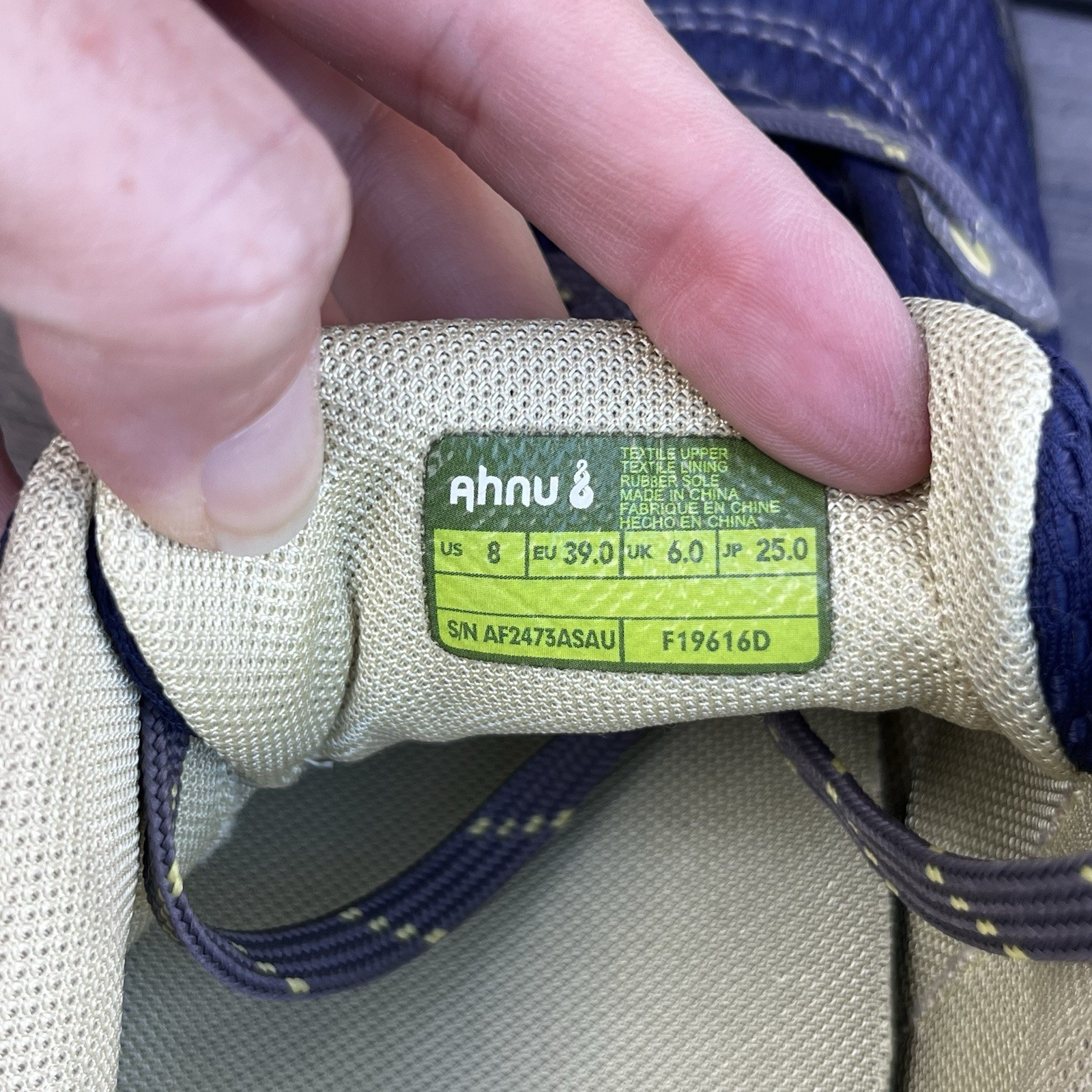 Ahnu Sugarpine Shoes Waterproof Teva Trail Air Mesh Hiking Blue Green Vibram