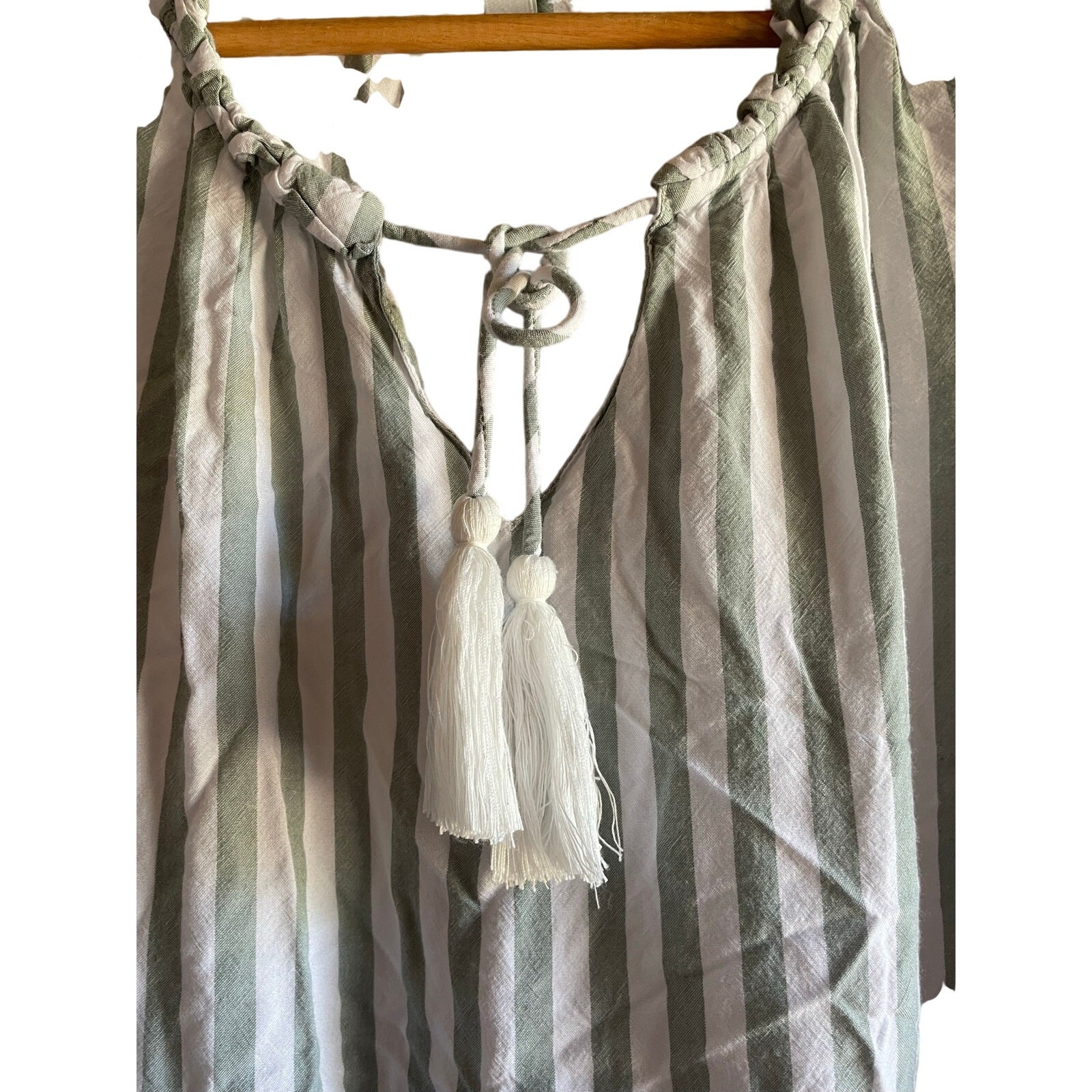 DIP Eco-Friendly Striped Cotton Dress Size Large