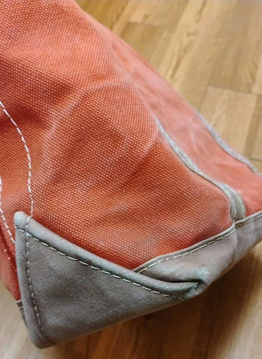 L.L.Bean Boat and Tote Open Top Vintage Made In USA Heavy Cotton Red/Brown