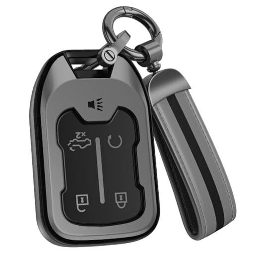 Gray 5 Buttons for Chevy/GMC Key Fob Cover Accessories