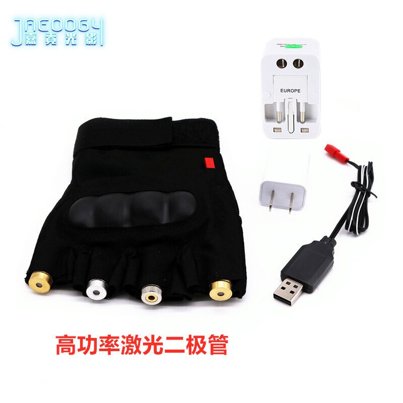 LED Light Glow Gloves DJ Dancer Bar Stage Show Color Laser Gloves Cosplay Props