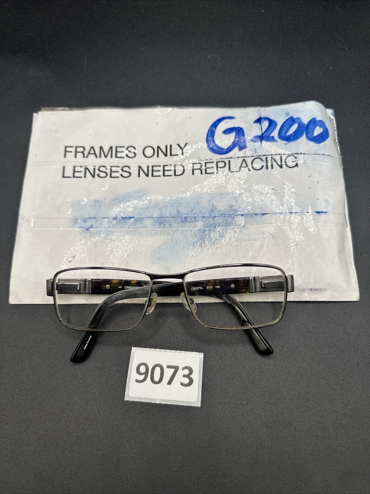 Claiborne for Men Cb 227XL 01J1 Eyeglasses Grey Frames Only 57-17-145 G200