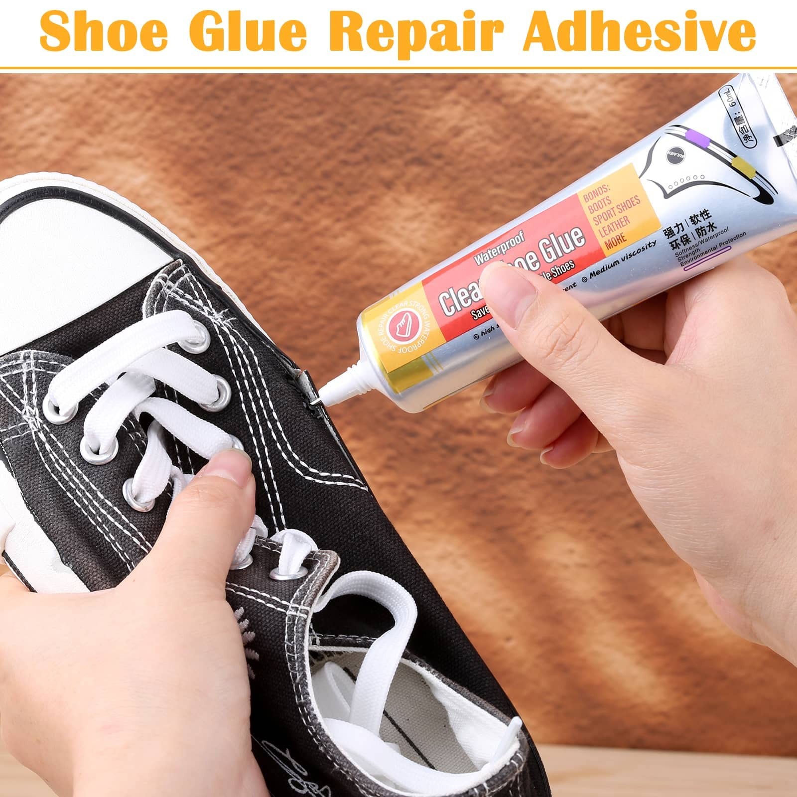 Evatage Waterproof Shoe Glue Kit for Sole Repair – Adhesive Clear