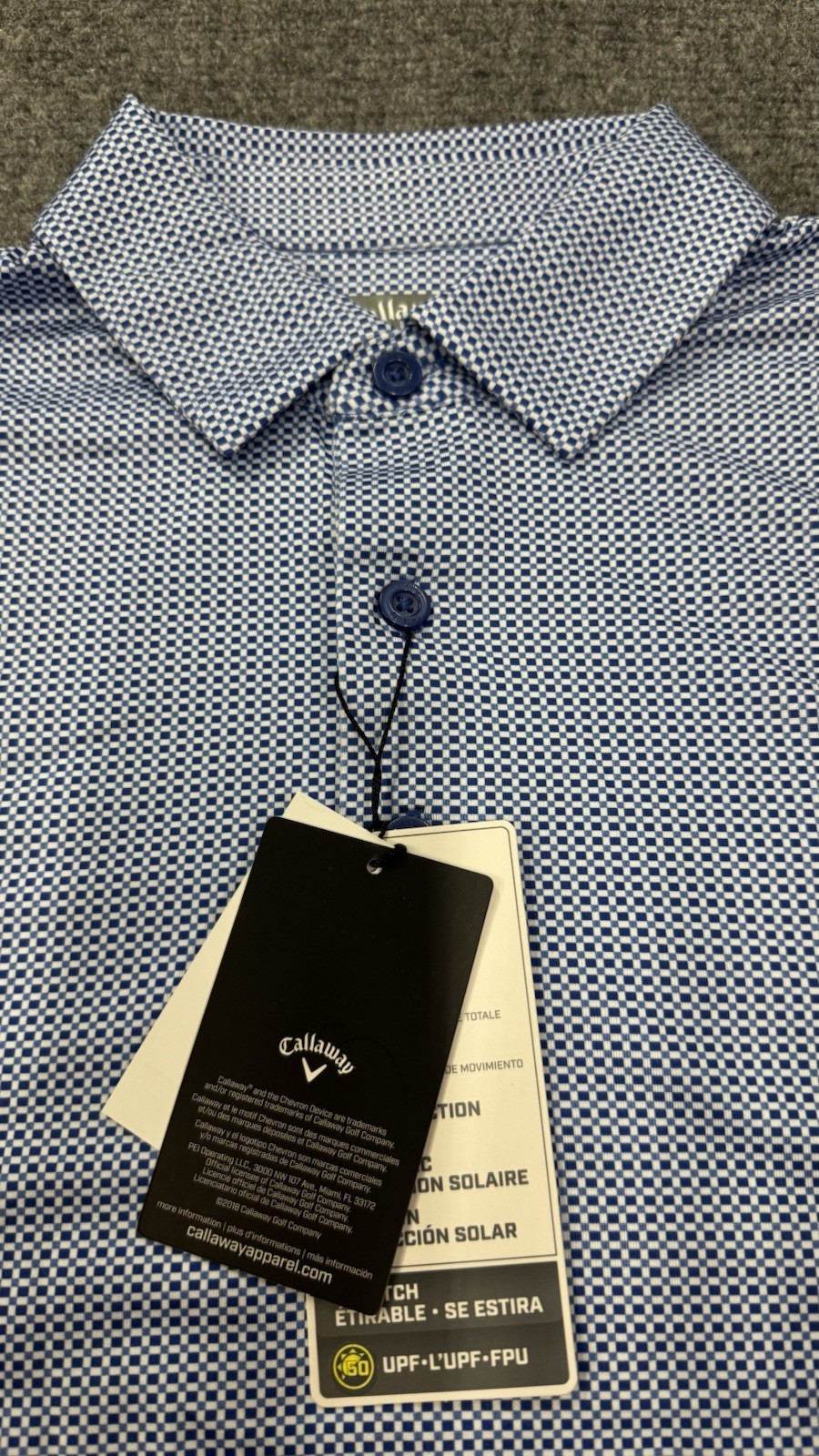 Callaway Men’s Opti-Dri Blue Golf Polo Size XL Short Sleeve Lightweight