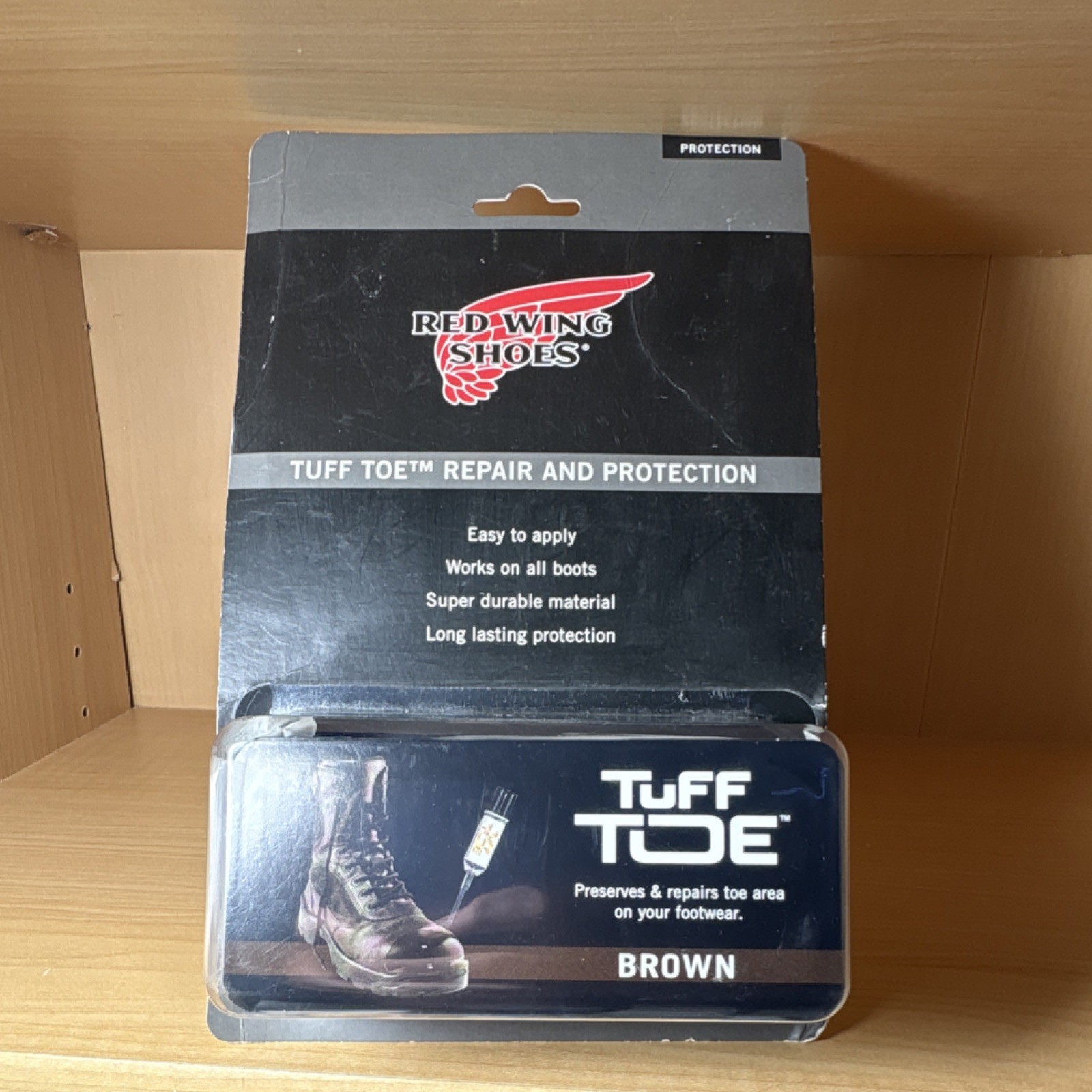 Tuff Toe Repair and Protection Brown Shoe Protector Preserves & Repairs Toe Area