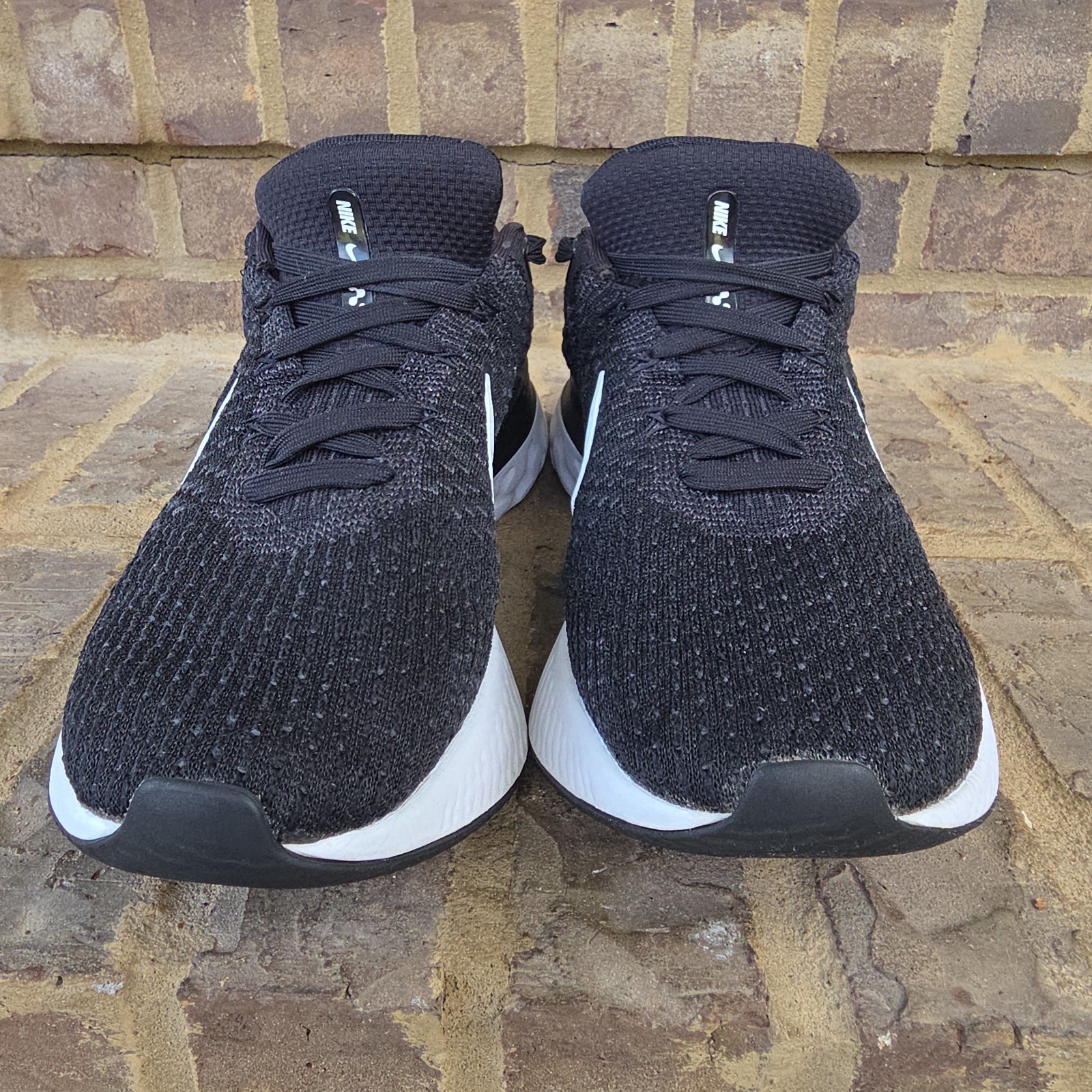 Nike Men’s React Infinity Run Flyknit 3 Black/White Running Shoes Size 12